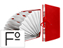 CARPETA FUELLE LIDERPAPEL FOLIO CARTON FORRADO BURDEOS