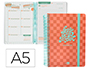 AGENDA ESCOLAR LIDERPAPEL CURSO 23-24 COLLEGE BASIC DIN A5 BILINGUE DIA PAGINA ESPIRALTAPA POLIPROPILENTO CORAL