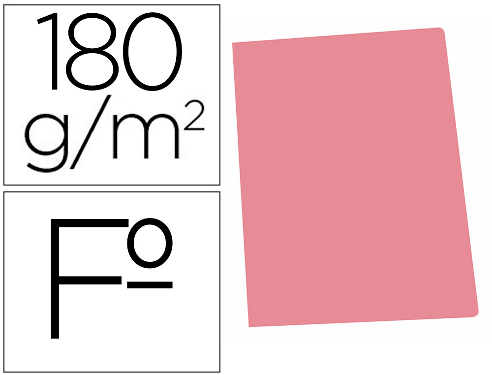 SUBCARPETA CARTULINA GIO FOLIO ROSA PASTEL 180 G/M2