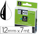 CINTA DYMO 1000 NEGRO-BLANCO 12MM X 7MT D1