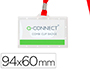 IDENTIFICADOR Q-CONNECT KF03303 CON CORDON PLANO ROJO Y APERTURA LATERAL 94X60 MM
