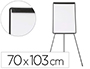 PIZARRA BLANCA Q-CONNECT CON TRIPODE 100X70 CM PARA CONVENCIONES SUPERFICIE LAMINADA MARCO NEGRO