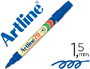 ROTULADOR ARTLINE MARCADOR PERMANENTE EK-70 AZUL PUNTA REDONDA 1.5 MM PAPEL METAL Y CRISTAL