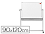 PIZARRA BLANCA NOBO CLASSIC MOVIL DOBLE CARA MAGNETICA DE ACERO VITRIFICADO CON BANDEJA PARA ROTULADORES 90X120 CM