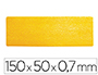 SIMBOLO ADHESIVO DURABLE PVC FORMA DE LINEA PARA DELIMITACION SUELO AMARILLO 150X50X0,7 MM PACK DE 10