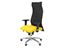 SILLA DE DIRECCION PYC RESPALDO ALTO REGULABLE EN ALTURA AMARILLA ALTO 1210+90 MM ANCHO 630 MM PROF 630 MM