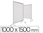 MAMPARA PLANNING SISPLAMO TEN-LIMIT POLICARBONATO ACANALADO TRANSLUCIDO CON RUEDAS 1000X1500 MM