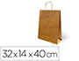 BOLSA KRAFT BASIKA NATURAL RECICLADO 90 GR ASA RETORCIDA TAMAO 