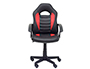 SILLA PYC GAMING JUVENIL MOHEDAS REGULABLE EN ALTURA Y BRAZOS FIJOS SIMILPIEL NEGRO/ROJO 1000X550X520 MM