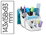 ORGANIZADOR DE SOBREMESA CEP PROTECT ANTIBACTERIANO PLASTICO 8 DEPARTAMENTOS COLOR BLANCO 143X158X93 MM