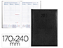 AGENDA ENCUADERNADA LIDERPAPEL CRETA 17X24 CM 2023 SEMANA VISTA COLOR NEGRO PAPEL 70 GR