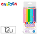 LAPICES DE COLORES CARIOCA BI COLOR PASTEL TRIANGULAR MINA 3,3 MM BLISTER DE 12 UNIDADES COLORES SURTIDOS