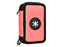 PLUMIER ESCOLAR ANTARTIK TRIPLE COLOR CORAL 36 PIEZAS