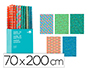 PAPEL DE REGALO LIDERPAPEL TODO AO ROLLO DE 70 X 200 CM SURTIDO A
