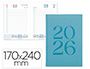 AGENDA ENCUADERNADA LIDERPAPEL CRETA 170X240 MM 2026 DIA PAGINA AZUL CLARO PAPEL 70 GR FSC