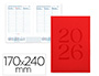AGENDA ENCUADERNADA LIDERPAPEL CRETA 170X240 MM 2026 SEMANA VISTA ROJO PAPEL 70 GR FSC