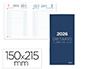 DIETARIO LIDERPAPEL 2026 CUARTO 150X215 MM DIA PAGINA COLOR AZUL PAPEL 70 GR FSC