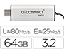 MEMORIA USB Q-CONNECT FLASH DRIVE 64 GB 3.2 TIPO C