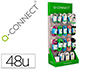 EXPOSITOR SOBREMESA Q-CONNECT PARA CABLES Y CARGADORES CON 48 UNIDADES SURTIDAS