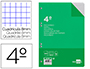 RECAMBIO LIDERPAPEL CUARTO 100 HOJAS 60G/M2 CUADRO 8MM CON MARGEN 6 TALADROS