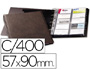 TARJETERO DURACLIP VISIFIX MARRON 20 FUNDAS PARA 400 TARJETAS TAMAO DIN A4 INCLUYE 12 SEPARADORES