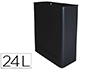 PAPELERA METALICA DE PARED 24 LITROS 46X35X15 CM NEGRO