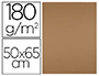 CARTULINA LIDERPAPEL 50X65 CM 180 GR MARRON ESCOLAR PAQUETE DE 25 HOJAS