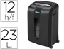 DESTRUCTORA DE DOCUMENTOS FELLOWES 73 CI CAPACIDAD DE CORTE 12 H DESTRUYE GRAPAS TARJETAS CLIPS Y CD 23 LITROS