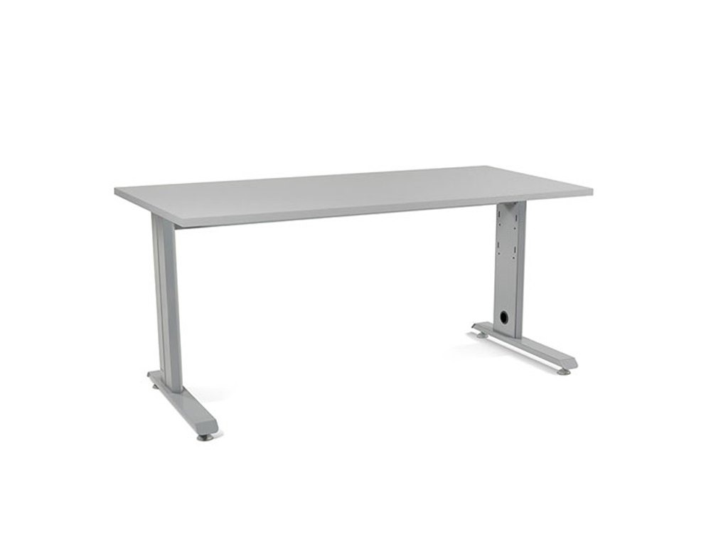 MESA DE OFICINA ROCADA METAL 2002AC02 ALUMINIO /GRIS 160X80 CM