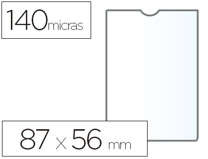 FUNDA PORTADOCUMENTO ESSELTE PLASTICO TRANSPARENTE 140 MICRAS TAMAO 87X56 MM