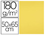 CARTULINA LIDERPAPEL 50X65 CM 180G/M2 AMARILLO LIMON PAQUETE DE 25 HOJAS