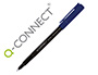 ROTULADOR Q-CONNECT RETROPROYECCION PUNTA FIBRA SUPER FINA REDONDA 0.5 MM PERMANENTE AZUL