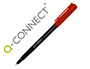 ROTULADOR Q-CONNECT RETROPROYECCION PUNTA FIBRA SUPER FINA REDONDA 0.5 MM PERMANENTE ROJO